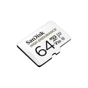 SanDisk High Endurance microSDXC 64GB + SD Adapter - for dash cams & home