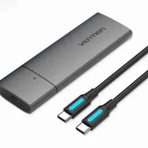 Vention M.2 NGFF SSD Enclosure (USB 3.1 Gen 2-C) Gray Aluminum Alloy Type