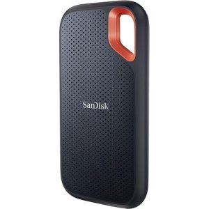 SANDISK 1TB Extreme Portable E61 SSD-Upto 1050mbs Read and 1000mb/s write speed, USB 3.2 Gen 2, IP 65 resistance and 3-meter drop protection.